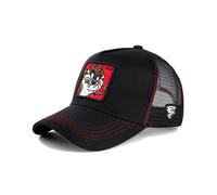 (TAZ RED) Hochwertige Marke Disney Anime Cartoon Snapback Baumwolle Baseball Cap Herren Hip Hop Dad Mesh