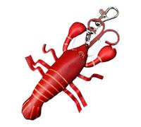 TAZIZI Schlüsselanhänger aus echtem Leder, mit Karabiner, Schlüsselhalter, Taschenanhänger, silberfarben, One size