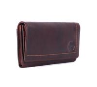 Tazzio Geldbörse Damen Portemonnaie Echtleder Geldbeutel Echt Leder Tasche Frauen F700 (Dunkelbraun, One Size)