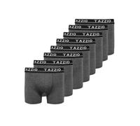 Tazzio Herren Boxershorts BS1000 - 8er Pack Basic Unterhosen Baumwolle - Bequeme Retroshorts mit Komfortbund | Atmungsaktive Männer Unterwäsche in Anthrazit - Größe XL