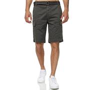 Tazzio Herren Cargo Shorts Cargoshorts inkl. abnehmbarem Gürtel A200 (Anthrazit, W32)