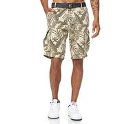 Tazzio Herren Cargo Shorts Cargoshorts inkl. abnehmbarem Gürtel A201 (Beige, W29)