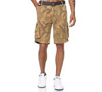 Tazzio Herren Cargo Shorts Cargoshorts inkl. abnehmbarem Gürtel A201 (Camel, W29)