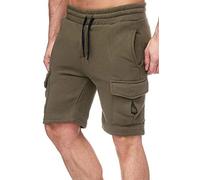 Tazzio Herren Cargo Shorts Sweatshort Jogginghose Fitnesshose Traininghose Sweatpants Sporthose Freizeithose (XXL, Khaki (18605))