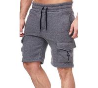 Tazzio Herren Cargo Shorts Sweatshort Jogginghose Fitnesshose Traininghose Sweatpants Sporthose Freizeithose (L, Anthrazit (18605))
