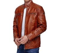 Tazzio Herren Jacke Lederjacke Biker Echtleder S