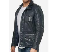 Tazzio Herren Jacke Lederjacke Trenchcoat M