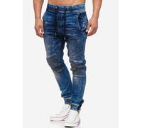 Tazzio Herren Jeans Regular Fit im Biker Jogger-Stil L