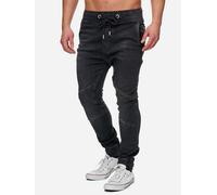 Tazzio Herren Jeans Regular Fit im Biker Jogger-Stil S