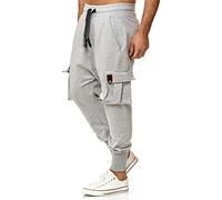 Tazzio Herren Jogginghose Cargohose im Haremstil 19619 Grau S