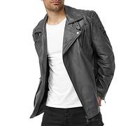 Tazzio Herren Lederjacke Biker-Look L