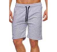 Tazzio Herren Sweatshort Jogginghose Fitnesshose Traininghose Sweatpants Sporthose Freizeithose 17600 Grau XL