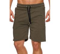 Tazzio Herren Sweatshort Jogginghose Fitnesshose Traininghose Sweatpants Sporthose Freizeithose 17600 Khaki XL