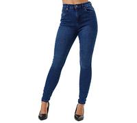 Tazzio Jeans Damen High Waist Denim Slim Skinny Fit Jeanshose Stretch Hose F101 Dunkelblau 36
