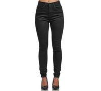 Tazzio Jeans Damen High Waist Denim Slim Skinny Fit Jeanshose Stretch Hose F101 Schwarz 46