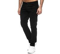 Tazzio Jeans Herren Slim Fit Stretch Jeanshose Hose Denim 165251 (36W/34L, Schwarz)