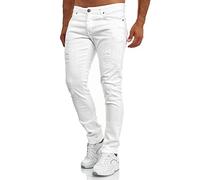 Tazzio Jeans Slim Fit Herren Destroyed Jeanshose Weiss M525-2 Weiss 38/32