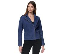 Tazzio Lederjacke Damen Leder Jacke Echtleder Biker Look F500 (Blau, XS)