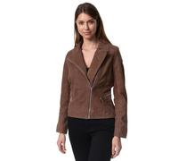 Tazzio Lederjacke Damen Leder Jacke Echtleder Biker Look F500 (Braun, S)
