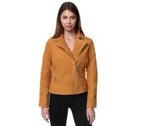 Tazzio Lederjacke Damen Leder Jacke Echtleder Biker Look F500 (Gelb, S)