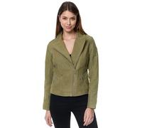 Tazzio Lederjacke Damen Leder Jacke Echtleder Biker Look F500 (Grün, M)