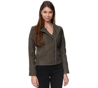 Tazzio Lederjacke Damen Leder Jacke Echtleder Biker Look F500 (Khaki, S)