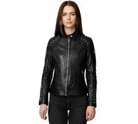 Tazzio Lederjacke Damen Leder Jacke Echtleder Biker Look F521 (Schwarz, M)