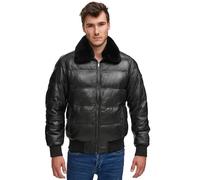 Tazzio Lederjacke - Style nach Wahl, mit und ohne Fell tragbar - Herren Jacke A806 (Schwarz, XXL)