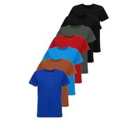 Tazzio T-Shirt Herren 7er-Pack Rundhals Shirt Rundhalsausschnitt Basic E106 (Mix TZJ-3, XL)