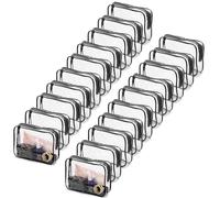 Tbestmax Transparente Kosmetiktaschen, Make-up-Taschen, tragbar, wasserdicht, Reise-Kulturbeutel, Organizer, schwarz, 19,1 x 12,2 x 5,8 cm, 20 Stück