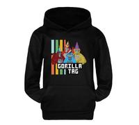 TBNRFrags Jungen Hoodies Gorilla Tag 3D Kapuzenpullover Kinder Langarm Top Cartoon Pullover mit Tasche Grafik Sweatshirt, Schwarz , 7-8 Years