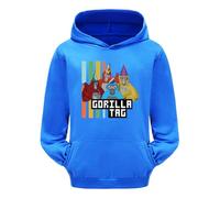 TBNRFrags Jungen Hoodies Gorilla Tag 3D Kapuzenpullover Kinder Langarm Top Cartoon Pullover mit Tasche Grafik Sweatshirt, blau, 9-10 Years