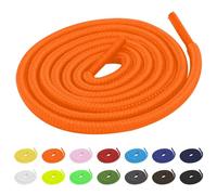 TBOC Runde Schnürsenkel Orange Fluor 140 cm 5 mm - Robuste Schuhbänder für Sneaker, Wanderschuhe & Arbeitsschuhe - Strapazierfähige Ersatz Schnürsenkel für Damen Herren Kinder - 1 Paar