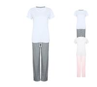 TC053 Towel City Weißes T-Shirt mit Stulpen und langer Hose White XS