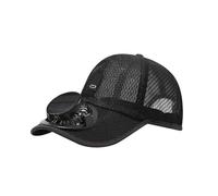 Tcare Solar Fan Cap, Solar Rechargeable Peaked Cap, Sonnenlüfterhut, Baseballmützen mit Ventilatoren, atmungsaktiver Strandhut mit Kühlventilator, Baseballmütze Damen Herren für Outdoor (Schwarz)