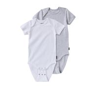Tchibo - 2 Jako-O Baby-Bodys mit Mitwachsfunktion - Baby - Gr. 68/74 - hellgrau