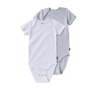 Tchibo - 2 Jako-O Baby-Bodys mit Mitwachsfunktion - Gr. 68/74 - hellgrau