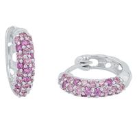 Tchibo - Amor 925 Silber Kinder-Ohrschmuck »Zirkonia rosa« - lila
