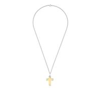 Amor Kette mit Anhänger Edelstahl Herren Halsschmuck, 50 cm, Gold, Kreuz, Kommt in Schmuck Geschenk Box, 2040370