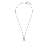 Amor Kette mit Anhänger Edelstahl Herren Halsschmuck, 50+5 cm, Silber, Kreuz, Kommt in Schmuck Geschenk Box, 2040350
