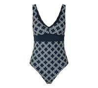 Tchibo - Badeanzug - Damen - Gr. 38 - dunkelblau/print