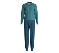 Tchibo - Calida Streamline Pyjama-Set mit Bündchen - Herren - Gr. XL - petrol/print