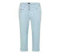 Cecil Damen Mid Waist Casual Fit Hose mit Turn Up in Blau, Gr: 28