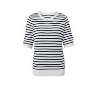 Tchibo - Gestreifter Feinstrickpullover - Damen - Gr. S - weiß/gestreift