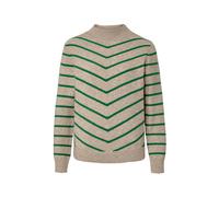 Tchibo - Gestreifter Strickpullover mit Stehkragen - Damen - Gr. XXL - beige/gestreift