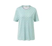 Tchibo - Interlock-Shirt - Damen - Gr. S - weiß/print