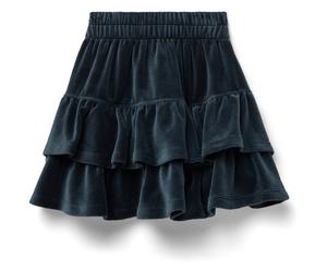 Tchibo - Kinder-Soft-Velvet-Stufenrock - Mädchen - Gr. 98/104 - dunkelblau