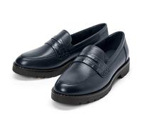 Tchibo - Leder-Loafer - Damen - Gr. 40 - dunkelblau