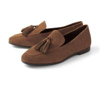 Tchibo - Loafer aus Veloursleder - Damen - Gr. 41 - cognac