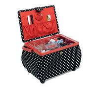 Prym Nähkorb 612246 Polka Dots schwarz/weiß L